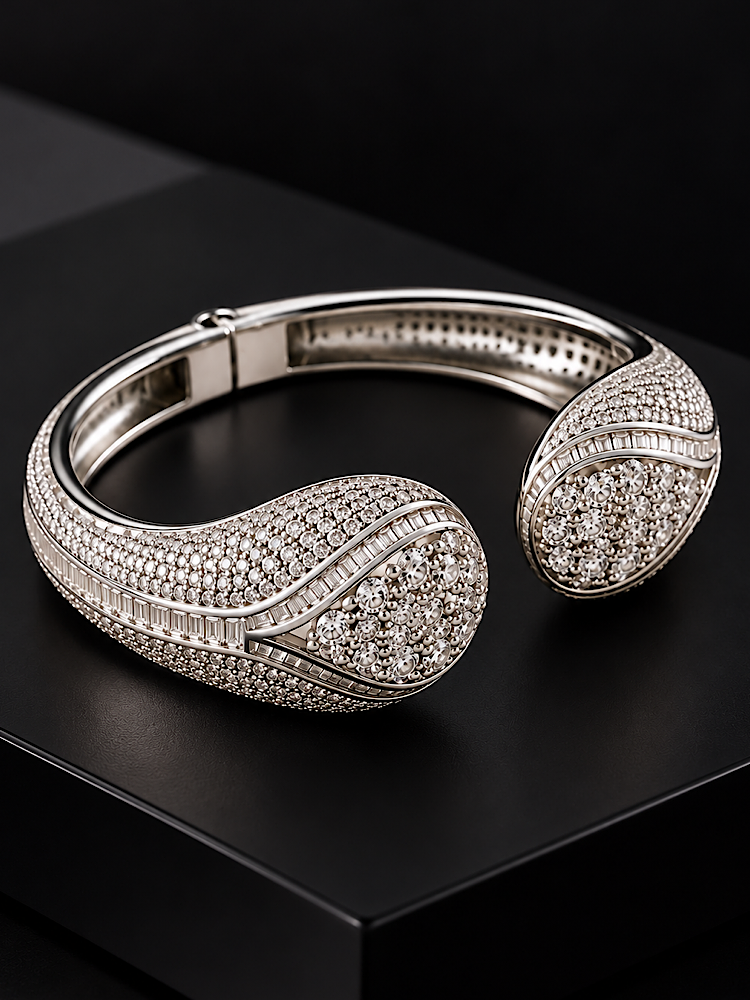 Designer Adjustable Kada in 925 Sterling Silver