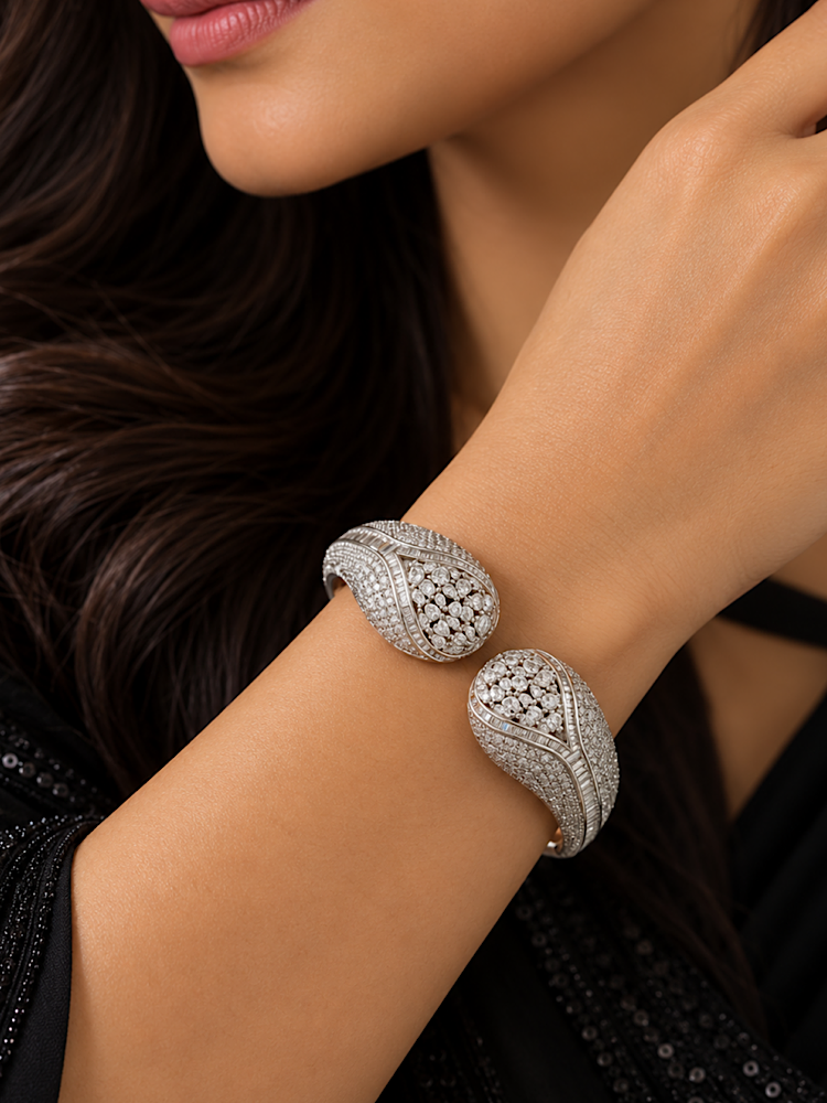 Designer Adjustable Kada in 925 Sterling Silver