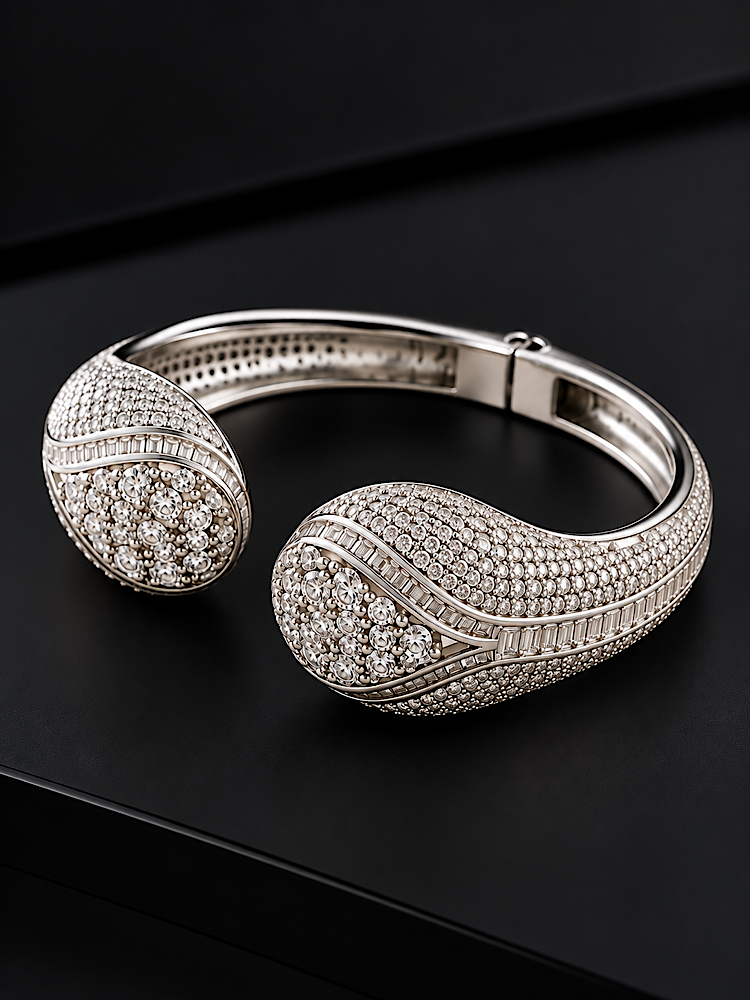Designer Adjustable Kada in 925 Sterling Silver