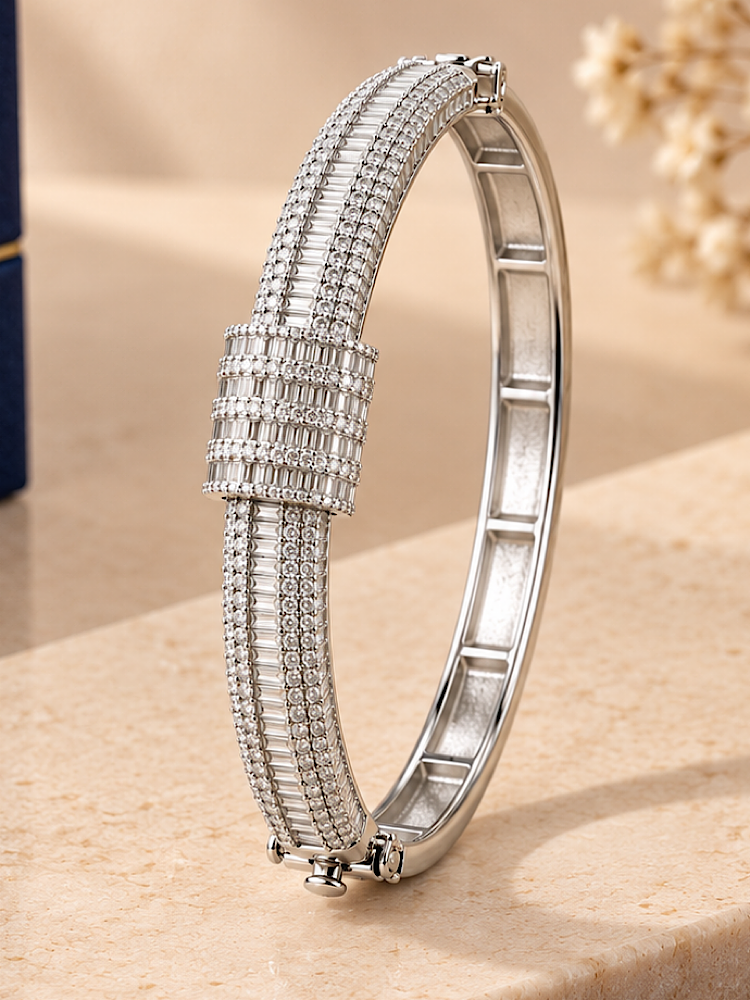 Statement Openable Kada in 925 Sterling Silver