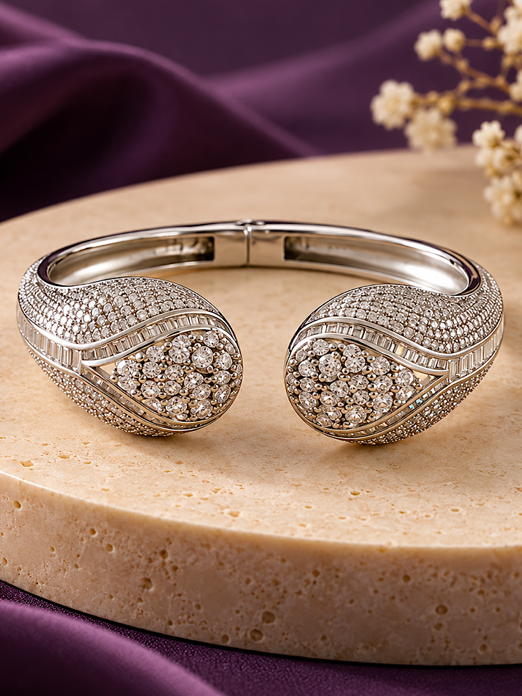 Designer Adjustable Kada in 925 Sterling Silver