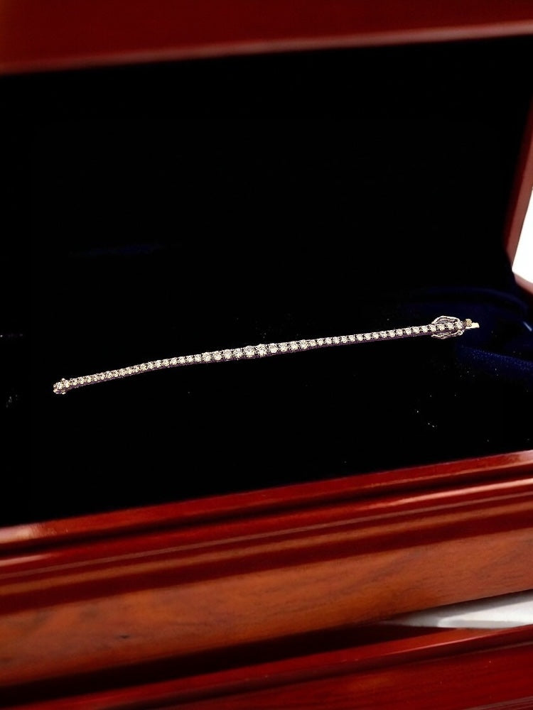 925 Sterling Silver Solitaire Tennis Bracelet