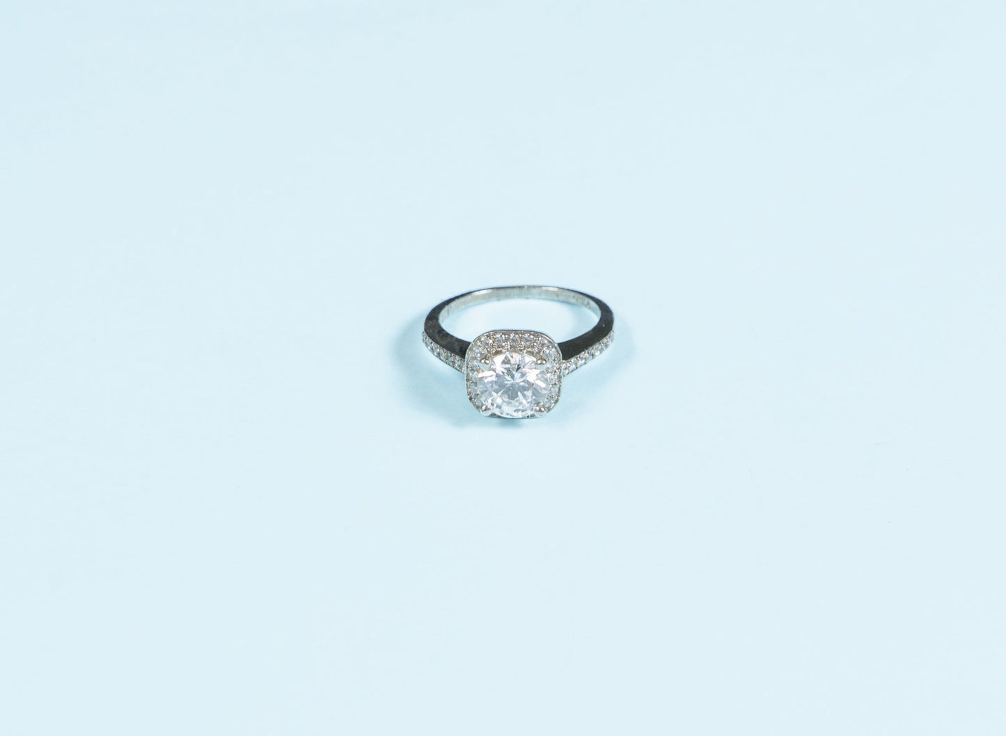 Silver Solitaire Ring
