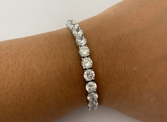 925 Sterling Silver Solitaire Adjustable Bracelet